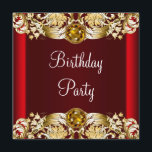 Invitación Partido de Cumpleaños de las Mujeres Oro Rojo<br><div class="desc">Invitaciones para fiestas de cumpleaños rojas para mujeres. Invitaciones para fiestas de cumpleaños de oro rojo para mujeres. Invitaciones para fiestas de cumpleaños de oro para mujeres. Chicas invitaciones a fiestas de cumpleaños de oro rojo. Invitaciones a fiestas de cumpleaños sorpresa de oro rojo. Invitaciones a la fiesta de cumpleaños...</div>