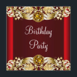 Invitación Partido de Cumpleaños de las Mujeres Oro Rojo<br><div class="desc">Invitaciones para fiestas de cumpleaños rojas para mujeres. Invitaciones para fiestas de cumpleaños de oro rojo para mujeres. Invitaciones para fiestas de cumpleaños de oro para mujeres. Chicas invitaciones a fiestas de cumpleaños de oro rojo. Invitaciones a fiestas de cumpleaños sorpresa de oro rojo. Invitaciones a la fiesta de cumpleaños...</div>