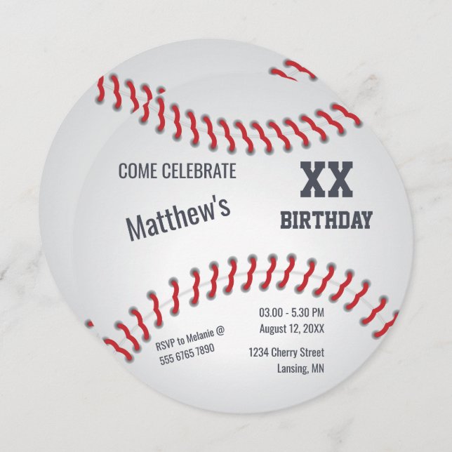 Invitación Partido de Cumpleaños de los Blogueros de Béisbol  (Anverso / Reverso)