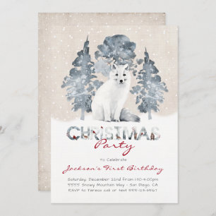 Invitación Partido de Cumpleaños de los Navidades de Woodland