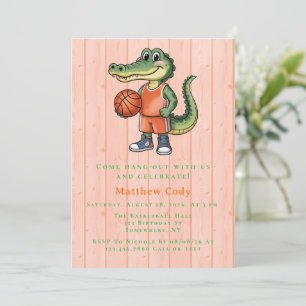 Invitación Partido de Cumpleaños de los Niños del Baloncesto