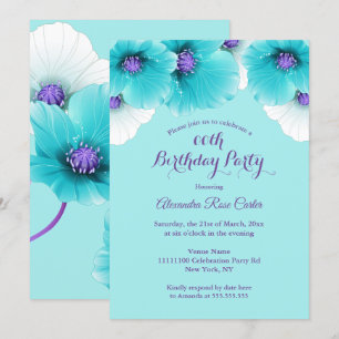 Invitación Partido de Cumpleaños de los Poppies Azules verde