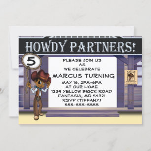 Invitación Partido de Cumpleaños de los Vaqueros Africanos