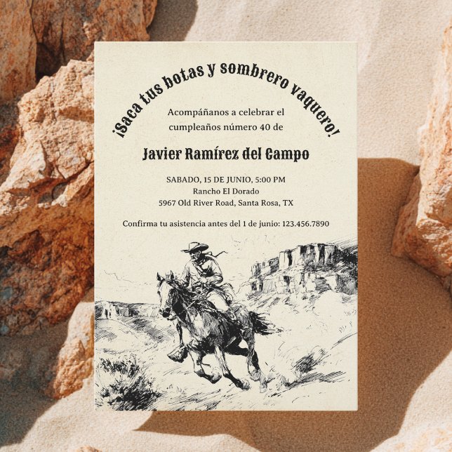 Invitación Partido de Cumpleaños de los Vaqueros Españoles de (Subido por el creador)