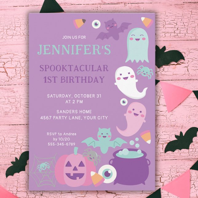 INVITACIÓN PARTIDO DE CUMPLEAÑOS DE PURPLE HALLOWEEN SPOOKTAC (Subido por el creador)