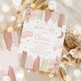 Invitación Partido de Cumpleaños de Slumber Sleepover Teen Tw
