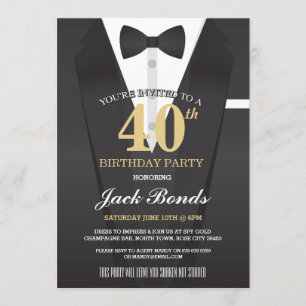 INVITACIÓN PARTIDO DE CUMPLEAÑOS DE TUXEDO DETECTIVO DE AGENT