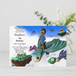 Invitación Partido de cumpleaños de un niño afroamericano