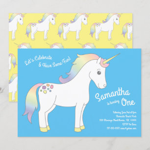 Invitación Partido de Cumpleaños de Unicornio