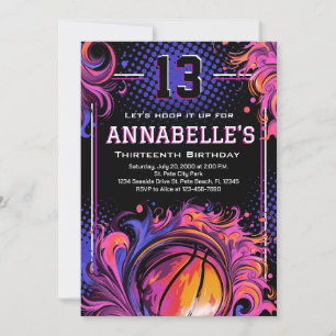 Invitación Partido de Cumpleaños del Baloncesto