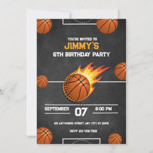 Invitación Partido de Cumpleaños del Baloncesto