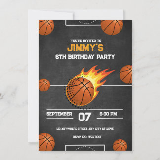 Invitación Partido de Cumpleaños del Baloncesto