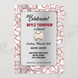Invitación Partido de Cumpleaños del Béisbol