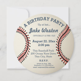 Invitación Partido de Cumpleaños del Béisbol