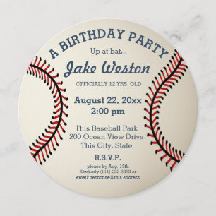 Invitación Partido de Cumpleaños del Béisbol
