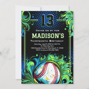 Invitación Partido de Cumpleaños del Béisbol