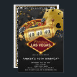 Invitación Partido de cumpleaños del Casino de Las Vegas Blac<br><div class="desc">La fiesta de cumpleaños del Casino de Las Vegas Black Gold Design. Los productos que coincidan pueden encontrarse en la colección Fiesta del Casino. Si tiene alguna pregunta,  no dude en ponerse en contacto conmigo.</div>