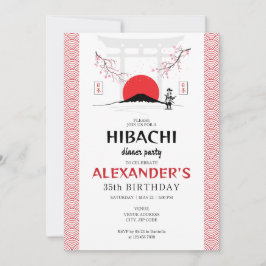 Invitación Partido de cumpleaños del chef japonés Hibachi Sam