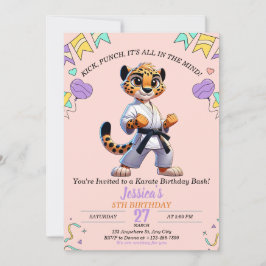 Invitación Partido de Cumpleaños del Chica de Artes Animales 