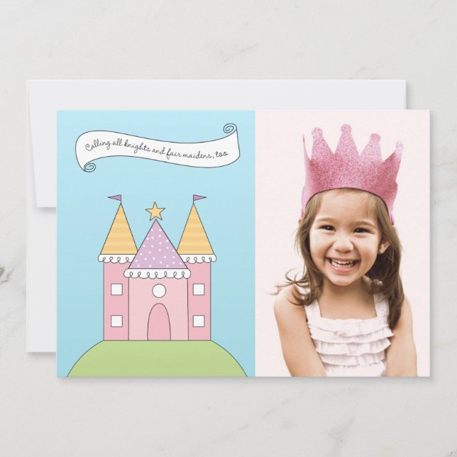 Invitación Partido de cumpleaños del Chica de la Princesa Rea (Anverso)