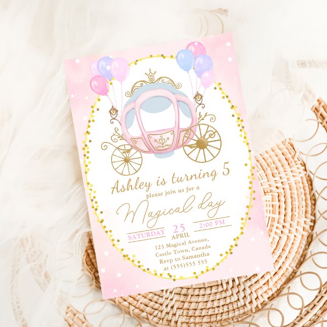 Invitación Partido de cumpleaños del Chica de transporte de l (Subido por el creador)