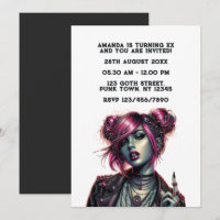 Partido de Cumpleaños del Chica del Punk Gótico