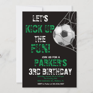 Invitación Partido de cumpleaños del chico del deporte de fút