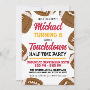 Invitación Partido de cumpleaños del equipo de fútbol masculi