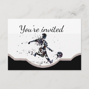 Invitación Partido de cumpleaños del jugador de fútbol