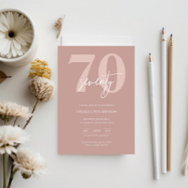 Invitación Partido de Cumpleaños del minimalista Moderno Rosa