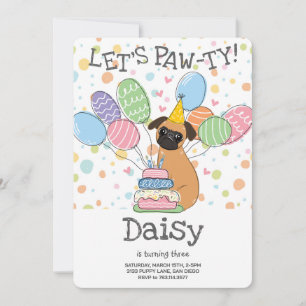 Invitación Partido de cumpleaños del perro Griffon de Brusela