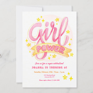 Invitación Partido de Cumpleaños del Poder chica