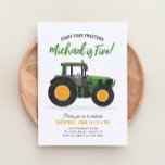 Invitación Partido de Cumpleaños del Tractor Verde<br><div class="desc">Celebra el cumpleaños de tu pequeña con esta invitación temática de tractor.</div>