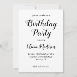 Invitación Partido de cumpleaños geométrico de Yellow Grey Ch