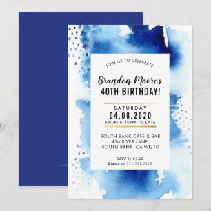 Invitación PARTIDO DE CUMPLEAÑOS INVITAR a una acuarela moder
