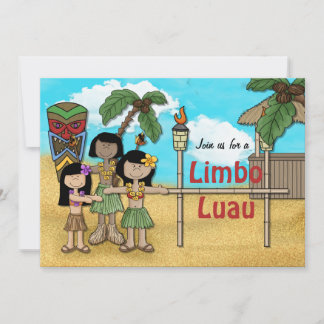 Invitación Partido de Cumpleaños Limbo Luau