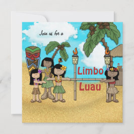 Invitación Partido de Cumpleaños Limbo Luau