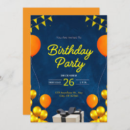 Invitación Partido de Cumpleaños Moderno