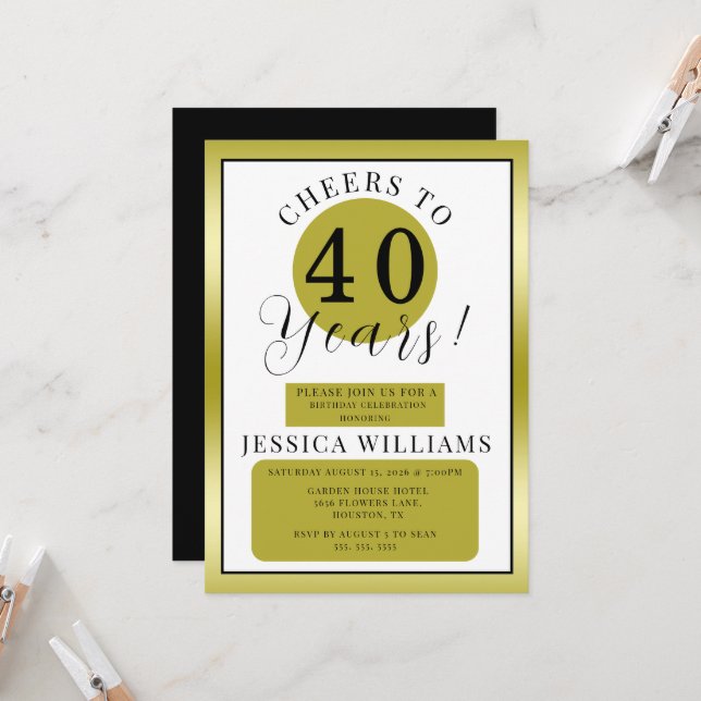 Invitación Partido de cumpleaños neutral de género blanco y o (Anverso/Reverso In Situ)
