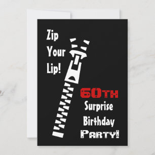 Invitación Partido de cumpleaños número 60 SORPRENDENTE blanc