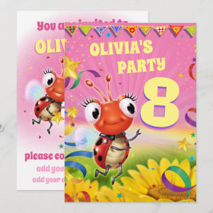 Invitación Partido de Cumpleaños personalizado invita a chica