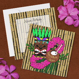 Invitación Partido de Cumpleaños personalizado Luau