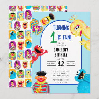 Invitación Partido de cumpleaños primero de los personajes de