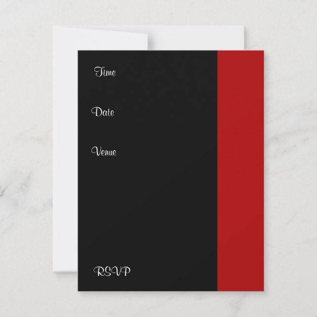 Invitación Partido de cumpleaños rojo blanco negro (Anverso)