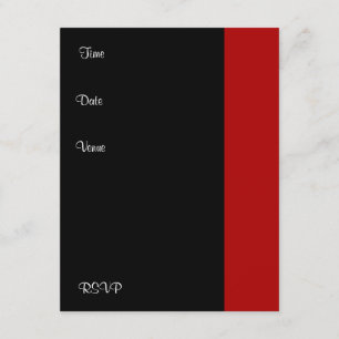 Invitación Partido de cumpleaños rojo blanco negro