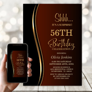 Invitación Partido de cumpleaños sorpresa de Naranja quemado 