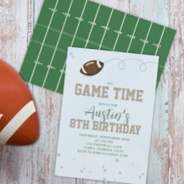 Invitación Partido de Cumpleaños Tiempo de Partida Simple Fút