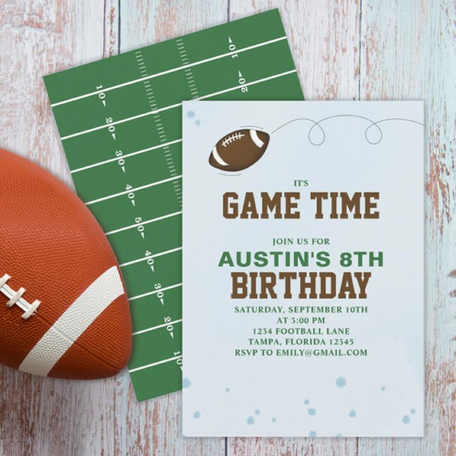 Invitación Partido de Cumpleaños Tiempo de Partida Simple Fút (Subido por el creador)