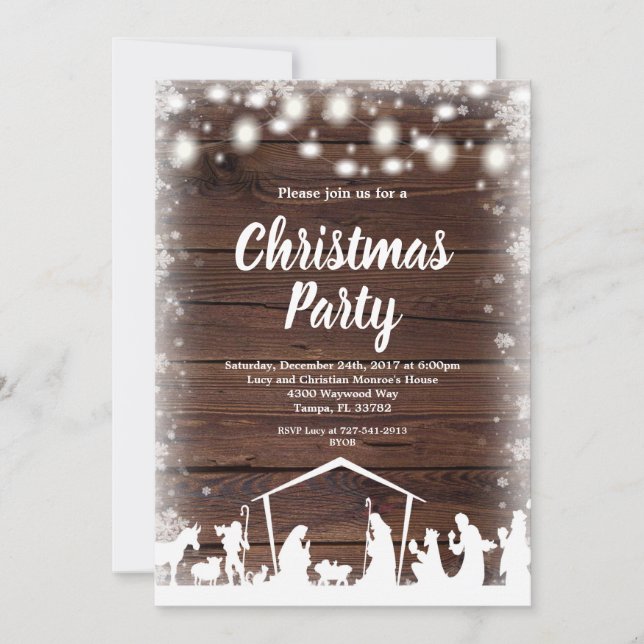 Invitación Partido de feriado de los Navidades del país ruso  (Anverso)