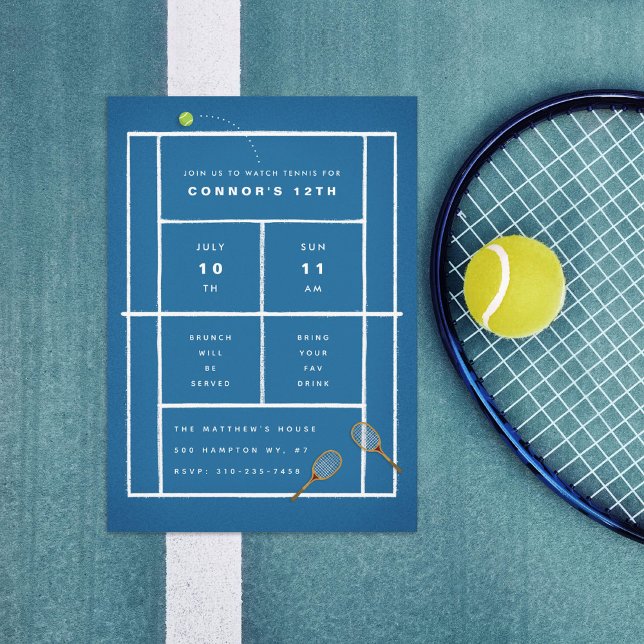 Invitación Partido de Fiesta de partidos de tenis de guardia (Subido por el creador)